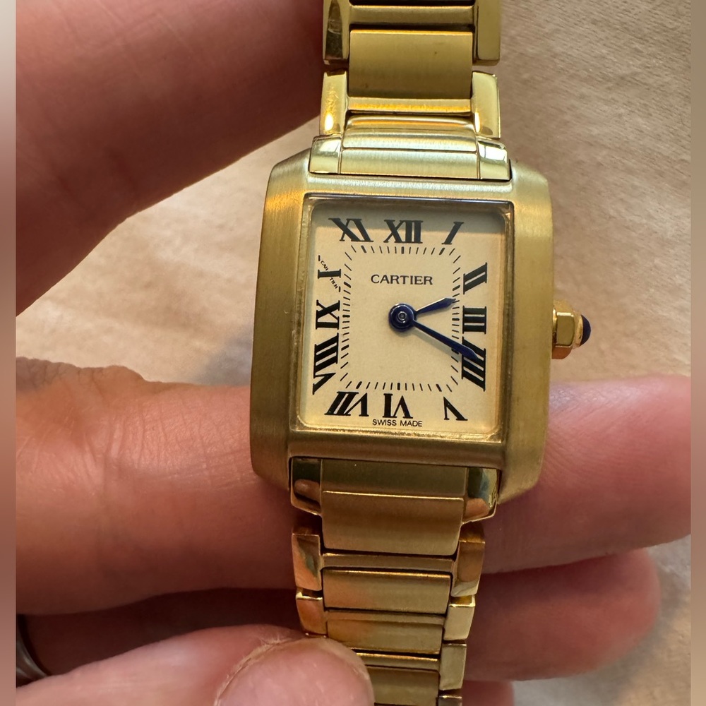 Beautiful Tank Française petite gold tone - NEEDS repair!